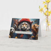 Wereld Dierendag  Kaart (Gele Bloem)