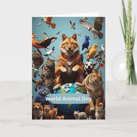 Wereld Dierendag  Kaart (Voorkant)