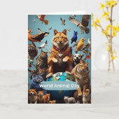 Wereld Dierendag  Kaart (Gele Bloem)