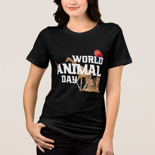 Wereld Dierendag Tshirt (Voorkant)