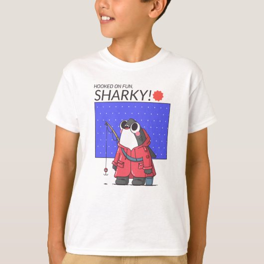 Wereld Dierendag - Verslaafd aan Fun Sharky T-shirt (Voorkant)