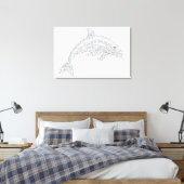 Wereld Dolfijn Canvas Print (Insitu (Slaapkamer))