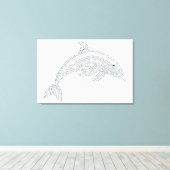 Wereld Dolfijn Canvas Print (Insitu (Houten vloer))