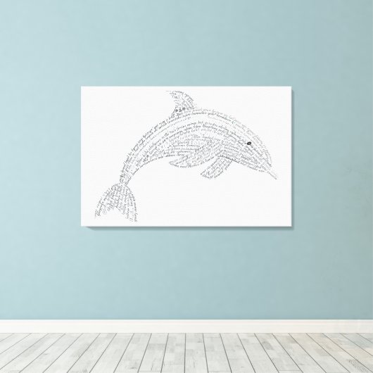 Wereld Dolfijn Canvas Print (Insitu (Houten vloer))