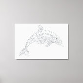 Wereld Dolfijn Canvas Print (Voorkant)