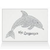 Wereld Dolfijn Kaart - met Titel (Binnen Horizontaal (Boven))