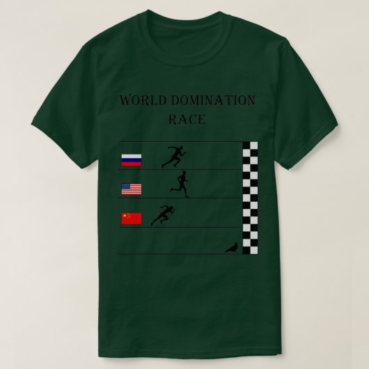 Wereld Dominatierace T-shirt (Design voorkant)