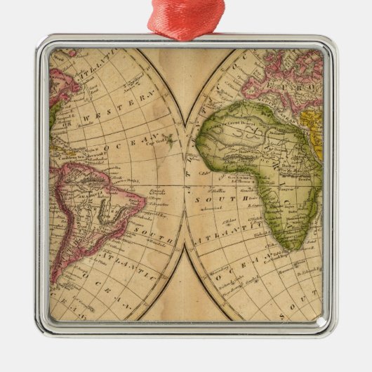 Wereld door Worcester Metalen Ornament (Voorkant)