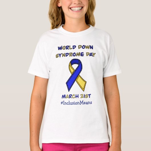 Wereld down Syndrome Dag - 21 maart T-shirt (Voorkant)