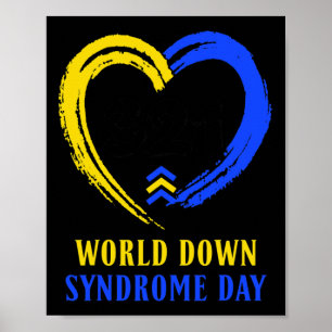 Wereld down Syndrome Dag om de ideeën van kanker t Poster