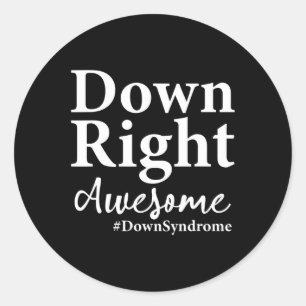 Wereld down Syndrome Dag om de ideeën van kanker t Ronde Sticker