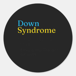 Wereld down Syndrome Dag om de ideeën van kanker t Ronde Sticker