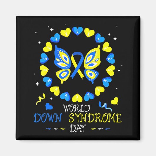 Wereld down Syndrome Day Awareness Sockets Direct  Magneet (Voorkant)