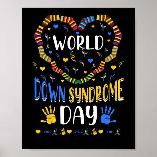 Wereld down Syndrome Day Awareness Sockets Direct  Poster (Voorkant)