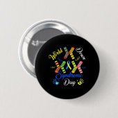 Wereld down Syndrome Day Awareness Sockets Direct Ronde Button 5,7 Cm (Voorkant /achterkant)