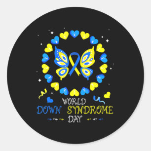 Wereld down Syndrome Day Awareness Sockets Direct  Ronde Sticker