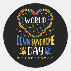 Wereld down Syndrome Day Awareness Sockets Direct  Ronde Sticker