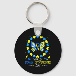 Wereld down Syndrome Day Awareness Sockets Direct Sleutelhanger