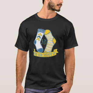 Wereld Down Syndroom 3 21 Dag Sokken WDSD Bewustzi T-shirt
