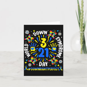 Wereld Down Syndroom Dag 321 Bewustzijn Ondersteun Kaart