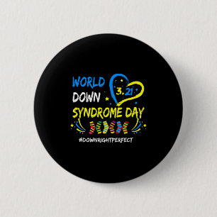 Wereld down syndroom dag 321 bewustzijn ondersteun ronde button 5,7 cm