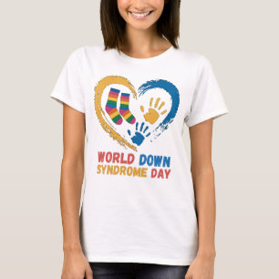 Wereld Down Syndroom Dag bewustzijn gezinsonderste T-shirt