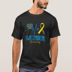 Wereld Down Syndroom Dag Bewustzijn Socks Down Jui T-shirt