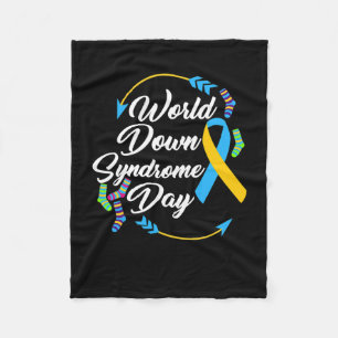 Wereld Down Syndroom Dag Bewustzijn Soks Down Righ Fleece Deken