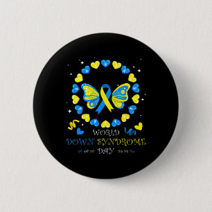 Wereld Down Syndroom Dag Om Kankerideeën Te Bestri Ronde Button 5,7 Cm
