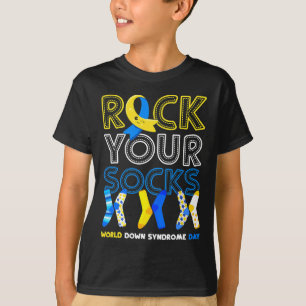 Wereld Down Syndroom Dag Sock Your Socks Bewustzij T-shirt