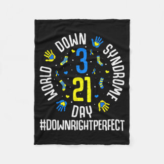 Wereld downsyndroom bewustzijn ondersteuning manne fleece deken