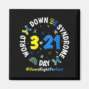 Wereld downsyndroom dag 3 21 bewustzijn regenboog magneet