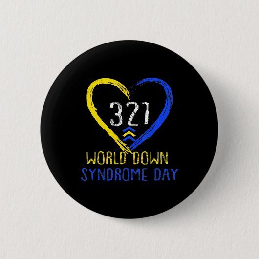 Wereld Downsyndroom Dag Liefde 3 Ronde Button 5,7 Cm (Voorkant)