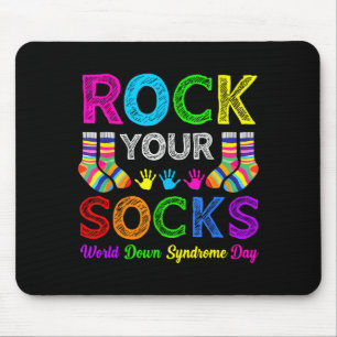 Wereld downsyndroom dag rock sokken bewustzijn muismat