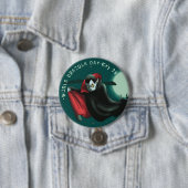 Wereld Dracula Dag, vampier Ronde Button 7,6 Cm (In situ)
