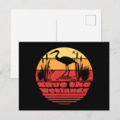 Wereld Drassendag Retro Zonsondergang Briefkaart (Voorkant / Achterkant)