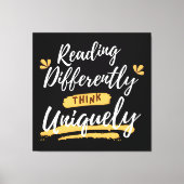 Wereld dyslexie bewustzijn canvas afdruk (Voorkant)