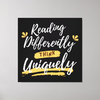 Wereld dyslexie bewustzijn canvas afdruk