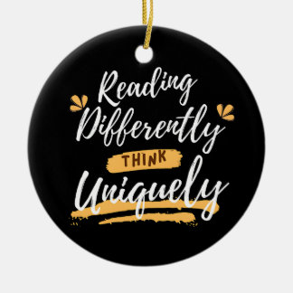 Wereld dyslexie bewustzijn keramisch ornament