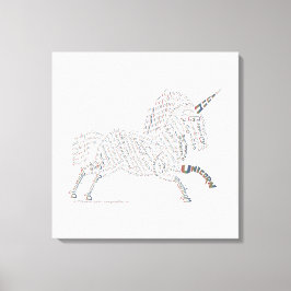 Wereld Eenhoorn Canvas Print