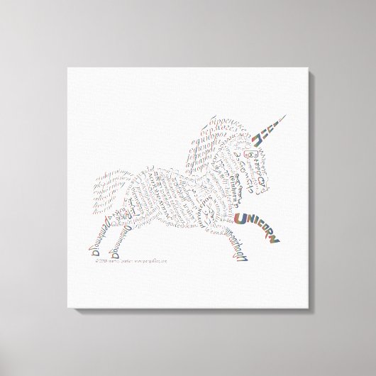 Wereld Eenhoorn Canvas Print (Voorkant)
