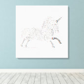 Wereld Eenhoorn Canvas Print (Insitu (Houten vloer))