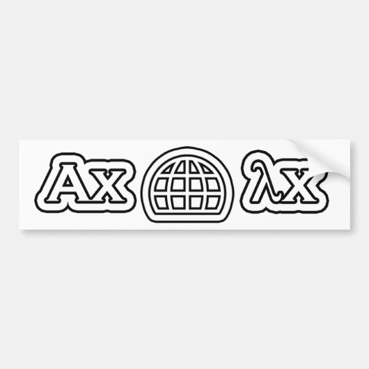 Wereld Eigenwaarde Dag Bumpersticker (Voorkant)