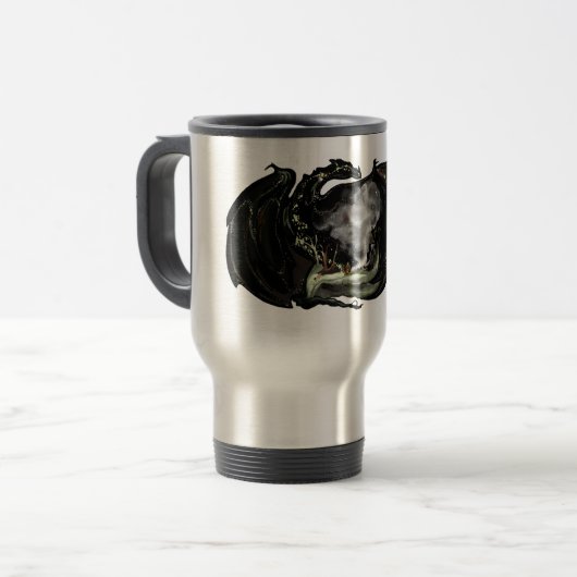 Wereld en draak reisbeker (Voorkant links)