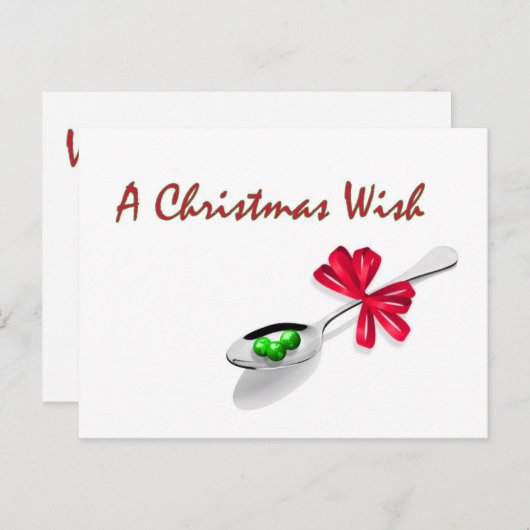 Wereld Erwten (Vrede) Kerst Briefkaart (Voorkant / Achterkant)