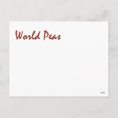 Wereld Erwten (Vrede) Kerst Briefkaart (Achterkant)