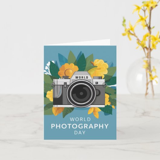Wereld Fotodag Kaart (Gele Bloem)
