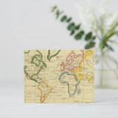 Wereld gegraveerde kaart (Staand voorkant)