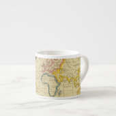 Wereld gegraveerde kaart espresso kop (Voorkant rechts)