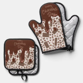 Wereld Gelukkige Chocolade Dag Ovenwant & Pannenlap Set (Voorkant / Achterkant)